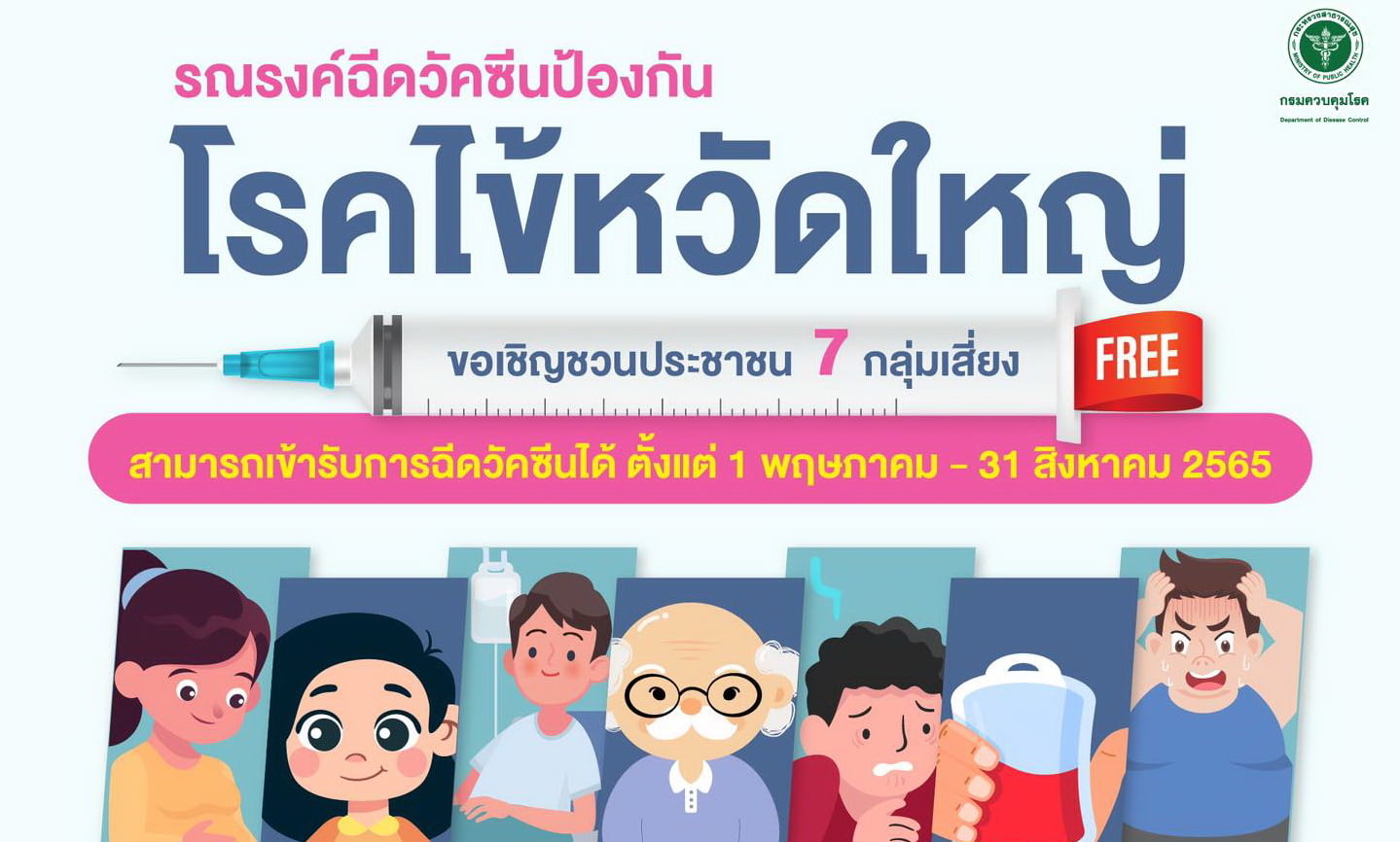 กรมควบคุมโรคชวน 7 กลุ่มเสี่ยงฉีดวัคซีนป้องกันโรคไข้หวัดใหญ่ Motiv 