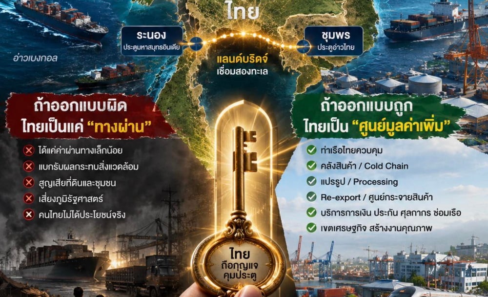 ‘เอ็ดดี้’ เปิดมุมมอง ‘แลนด์บริดจ์’ ไทยควรใช้ภูมิศาสตร์ยกระดับอำนาจต่อรอง ไม่ใช่แค่ทางผ่านสินค้า