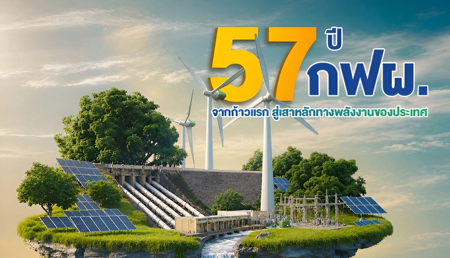 กฟผ. 57 ปี ขับเคลื่อนพลังไทยสู่อนาคต