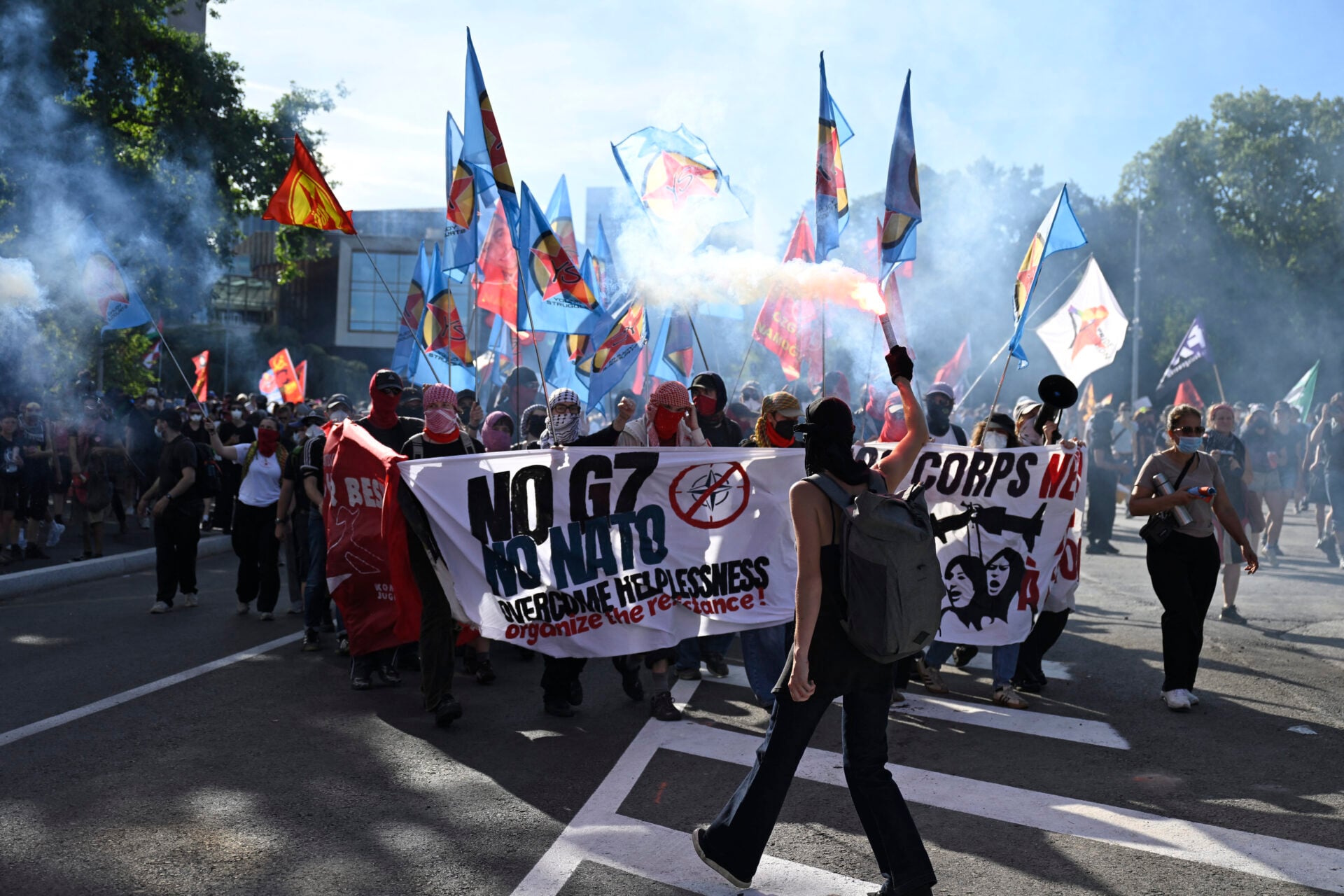 SWITZERLAND-FRANCE-G7-POLITICS-DIPLOMACY-DEMO
