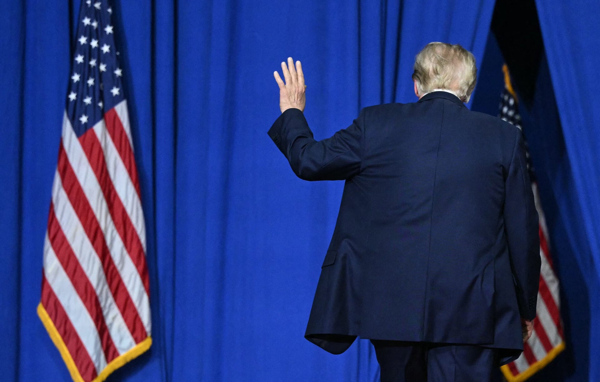 US President Donald Trump speaks during a campaign rally for US Senator Darline Graham